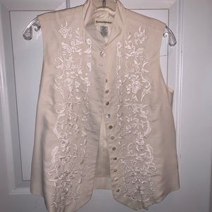 Ivory Silk Vest